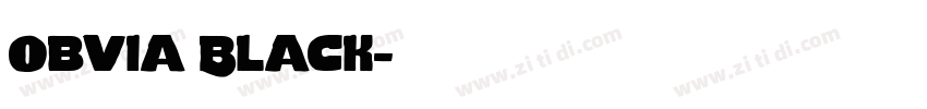 Obvia Black字体转换